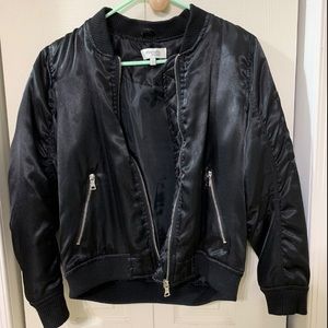 Black bomber jacket